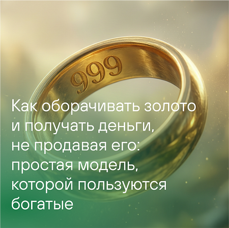 Как оборачивать золото и получать деньги, не продавая его: простая модель, которой пользуются богатые